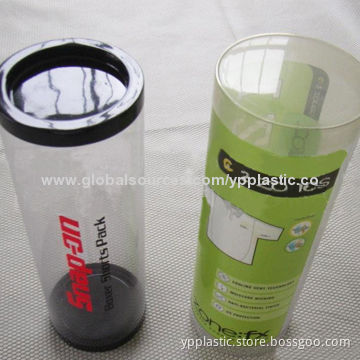 Custom design t-shirt packaging tube/cylinder with caps, print and labels service is available